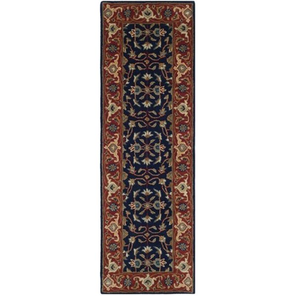 Safavieh Royalty Hand Tufted Rectangle Rug- Navy - Rust- 2 ft. 3 in. x 7 ft. ROY257A-27